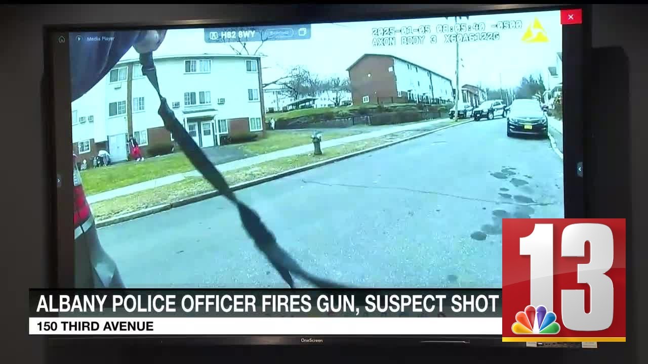 Albany police officer shoots man in leg after threat