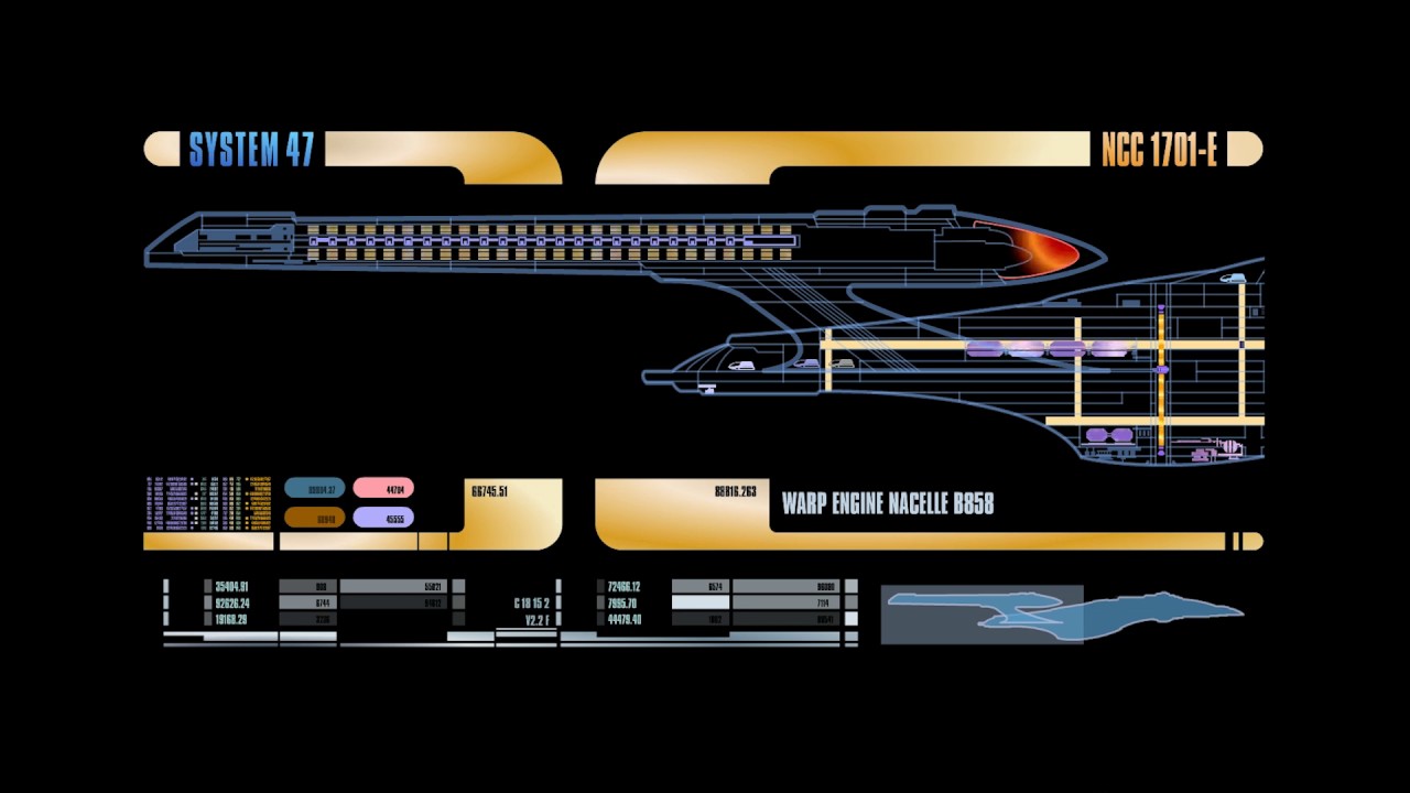 Star Trek: The Next Generation LCARS Display Screensaver 10 Hours