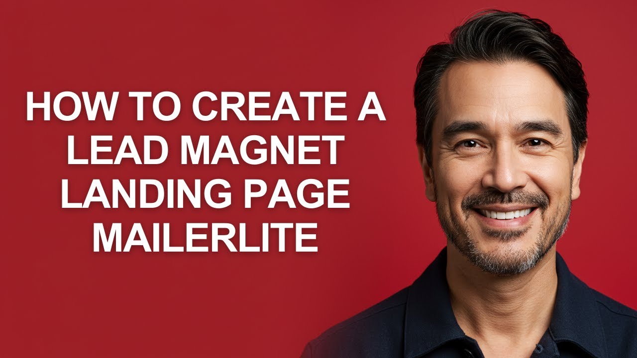 How to Create a Lead Magnet Landing Page Mailerlite - KevinHowTo