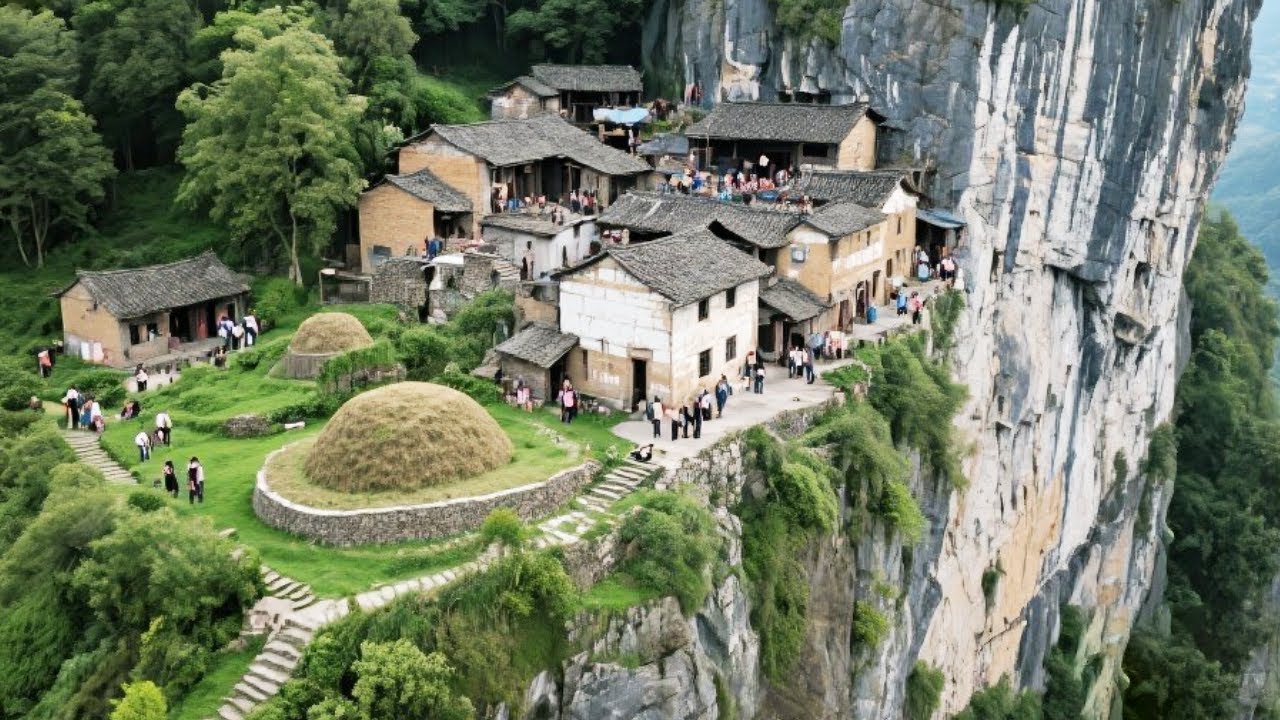 探秘湖北悬崖上的鱼木寨，房子旁边就是古墓，人坟同屋上百年实属罕见【乡村阿泰】