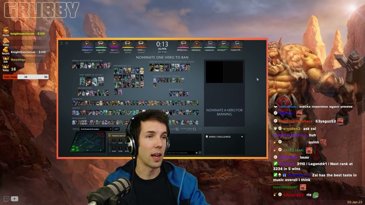 Grubby's thoughts on Arteezy's music taste & which music good players listen to