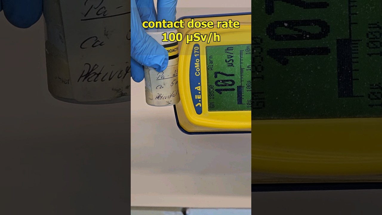 Protactinium-231 is a nasty radionuclide #experiment #science #radioactivity #protactinium