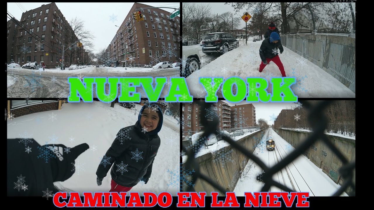 Caminando en la peor nevada del año - nueva york