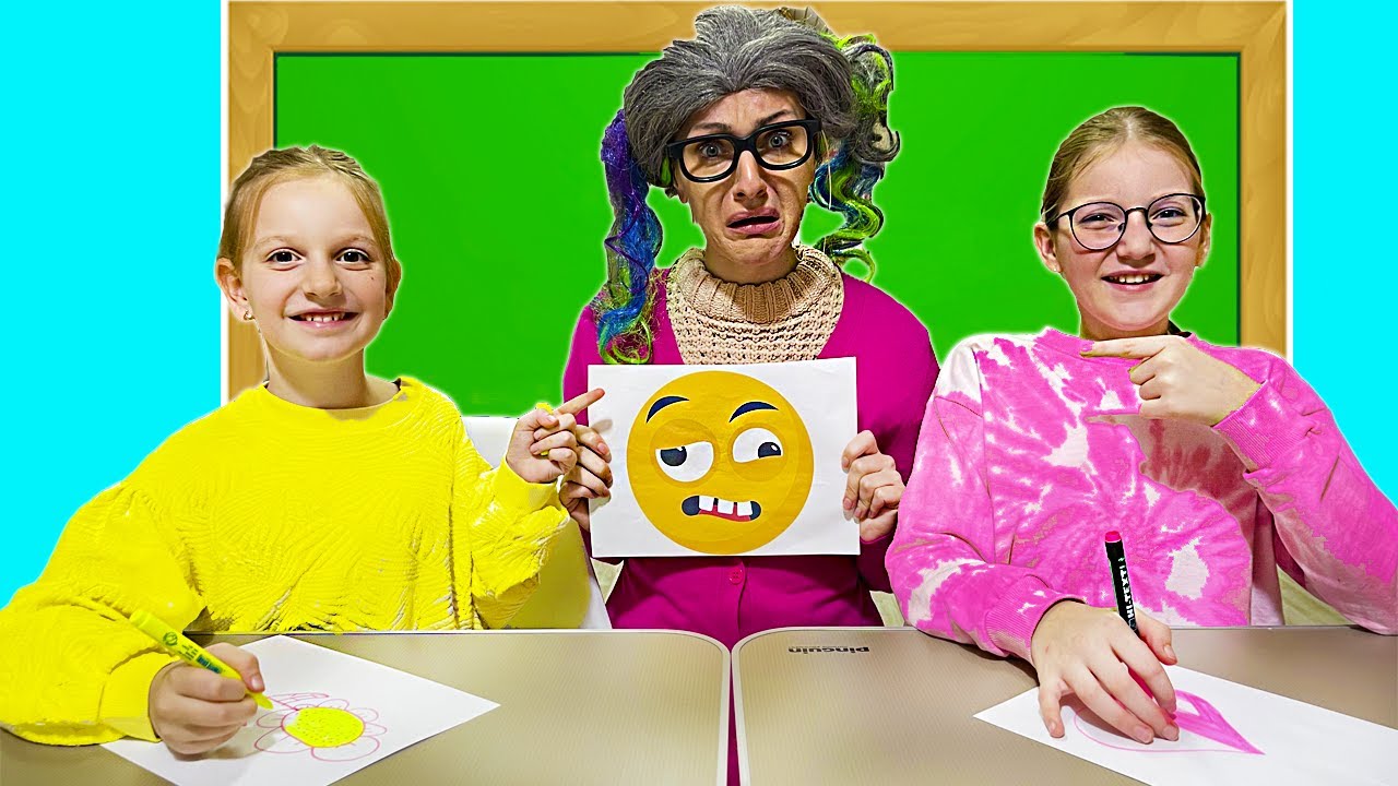 Toti trebuie Stimati si Respectati | Sara and Sofia learn to be respectful to the teacher at school