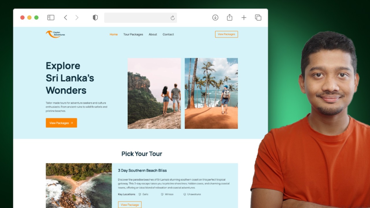 Tour Booking Website එකක් හදන හැටි