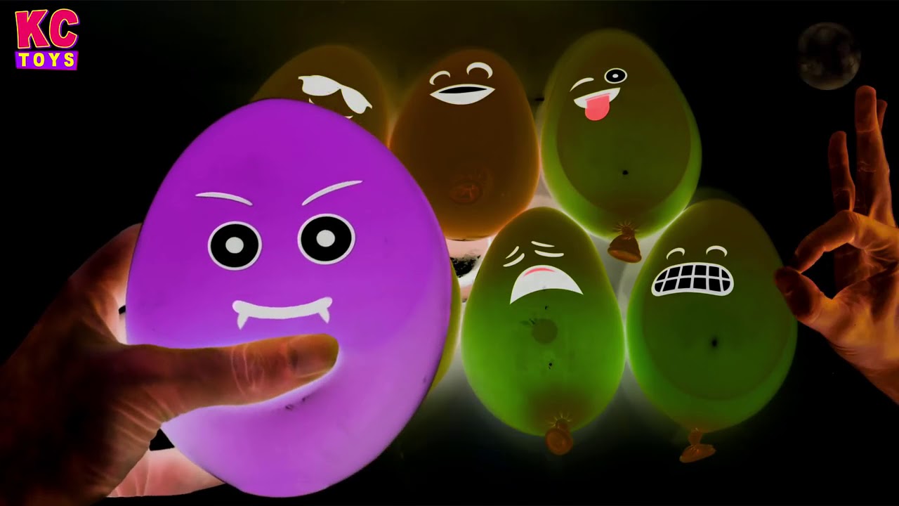 Halloween Finger Family Song with Balloons  Learn Colors KC Toys