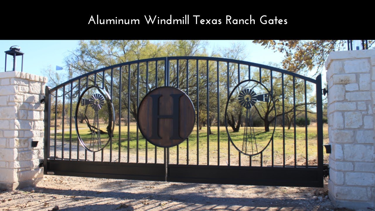 Texas Windmill Aluminum Ranch Gate