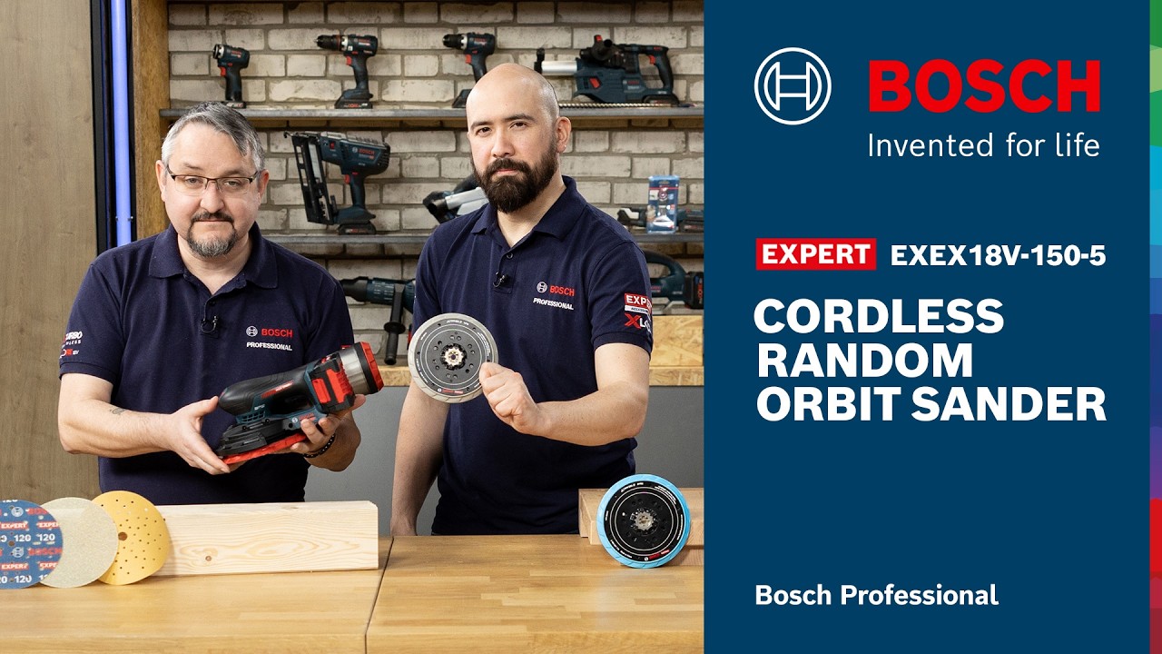 Meet the New Bosch EXPERT EXEX18V-150-5 Cordless Random Orbit Sander