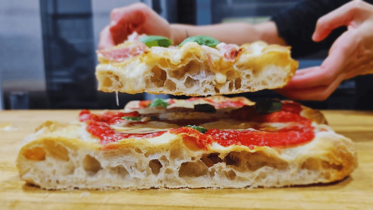 PIZZA ROMANA: combina lo mejor de todos los estilos.