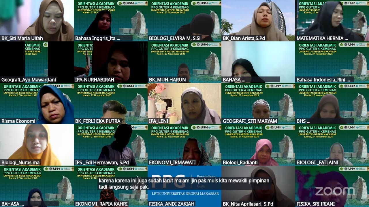 Sosialisasi UKMPPG Batch 4 Kemenag LPTK Universitas Negeri Makassar Tahun 2025
