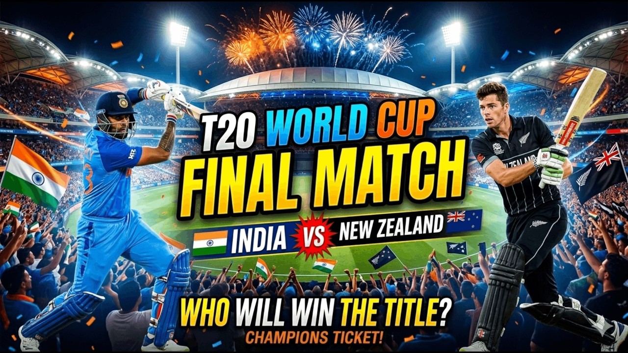 Watch India Take on New Zealand in the T20I World Cup Final 2026 LIVE!