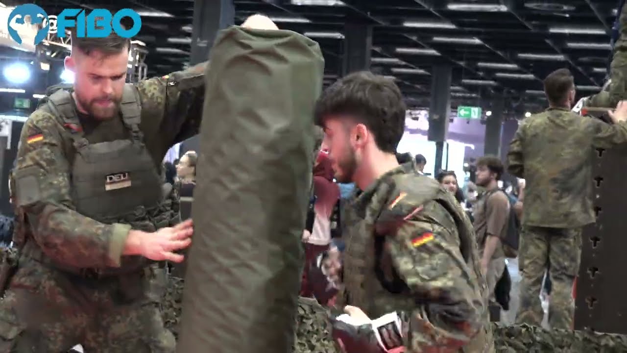 Bundeswehr Sportsoldaten im Nahkampfparcours @ FIBO 2024