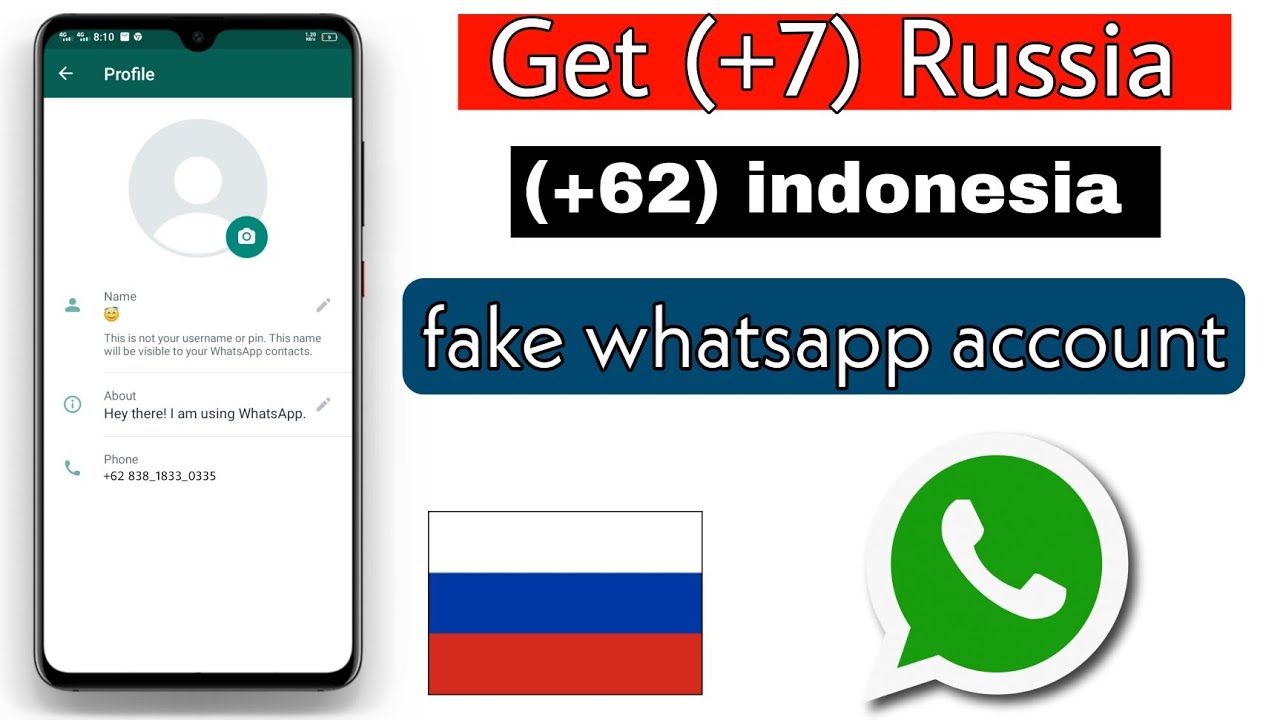 Whatsapp fake number | How to create WhatsApp fake account with (+7) Russia Number | Latest Trick