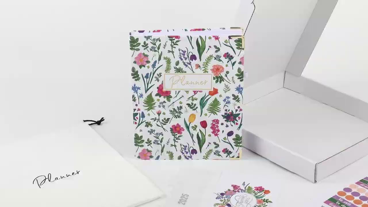 Aesthetic Planner Unboxing | Floral Design, Gift Box & All Accessories