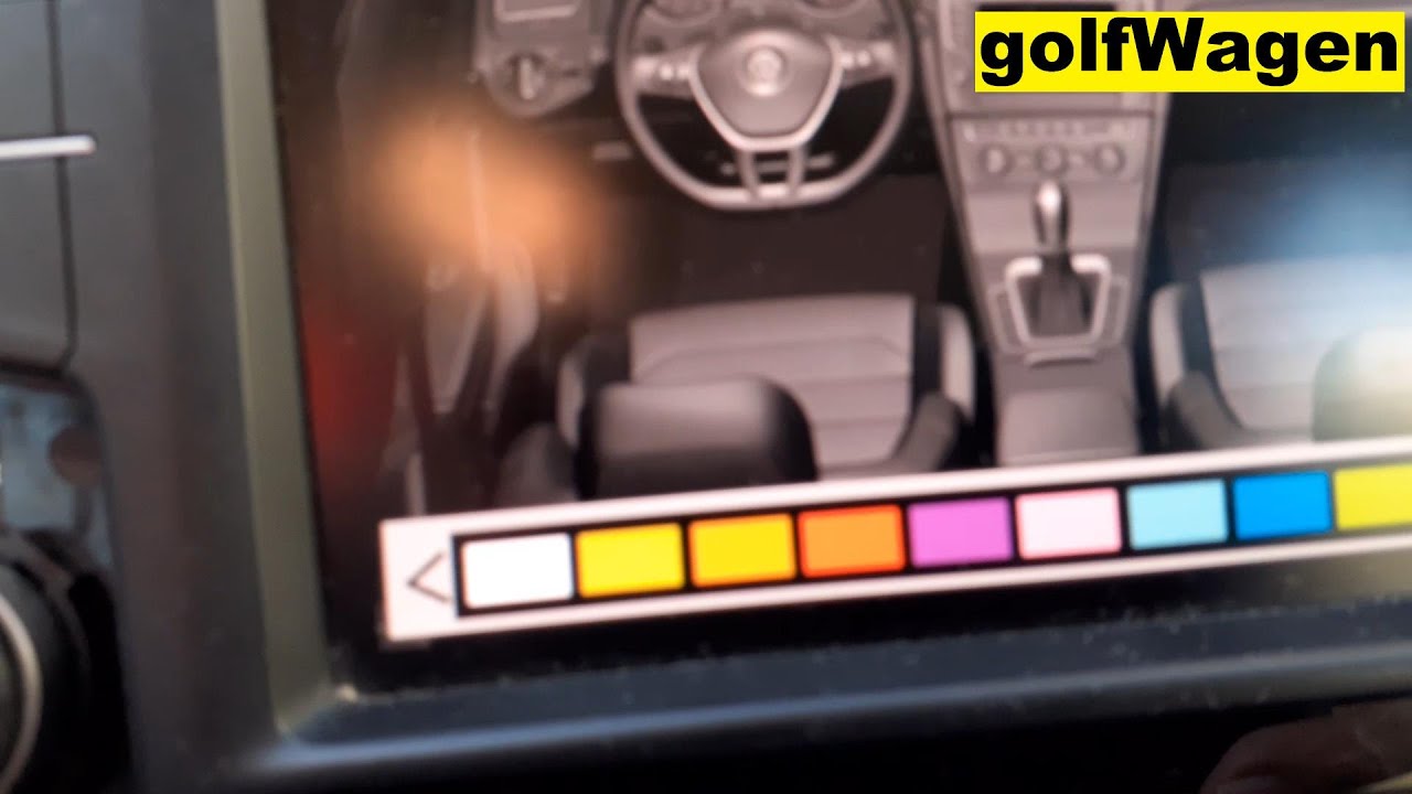 VW Golf 7.5 10 ambient lighting color coding