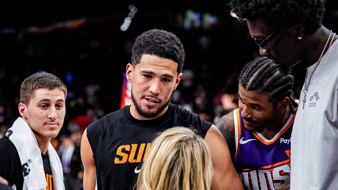 Devin Booker Postgame On-Court Interview after win vs Toronto Raptors