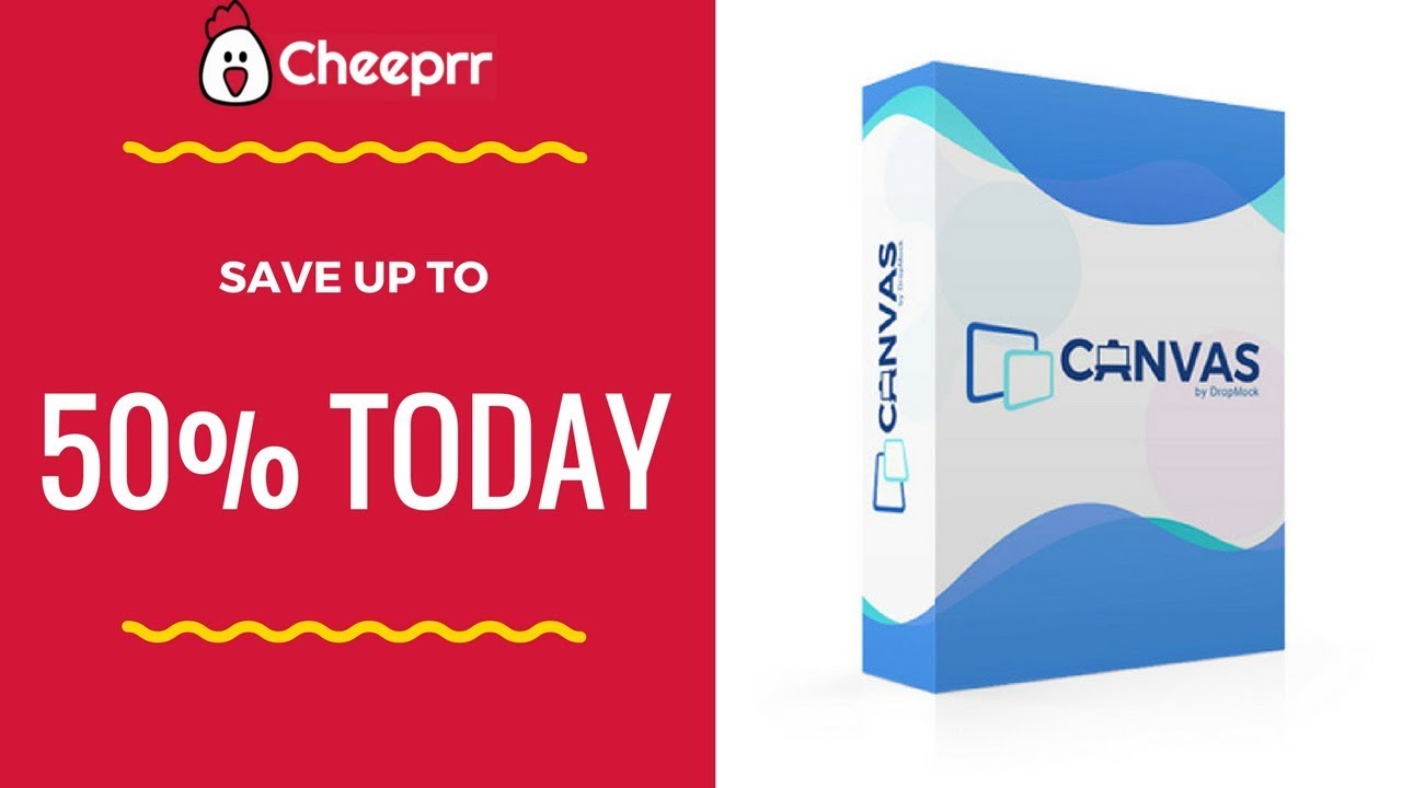 Cheapest price available for Canvas by DropMock - Receive up to 50% discount.