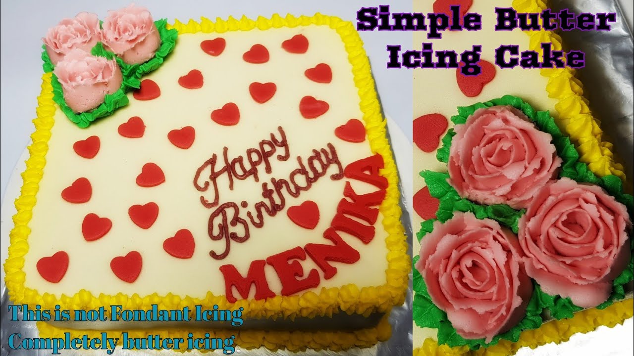 How to make a very simple butter icing cake for lovers |The cheapest cake icing method | Magic Icing