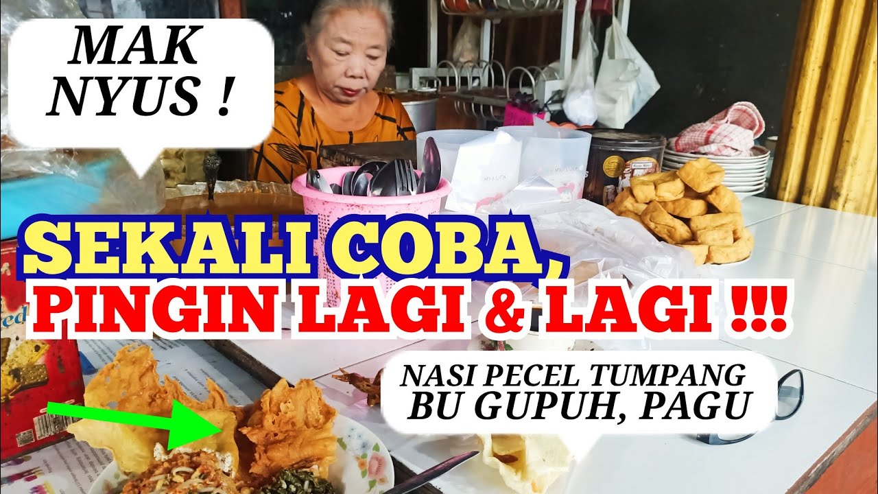 SEKALI COBA, INGIN LAGI & LAGI! NASI PECEL TUMPANG BU GUPUH, PAGU KEDIRI