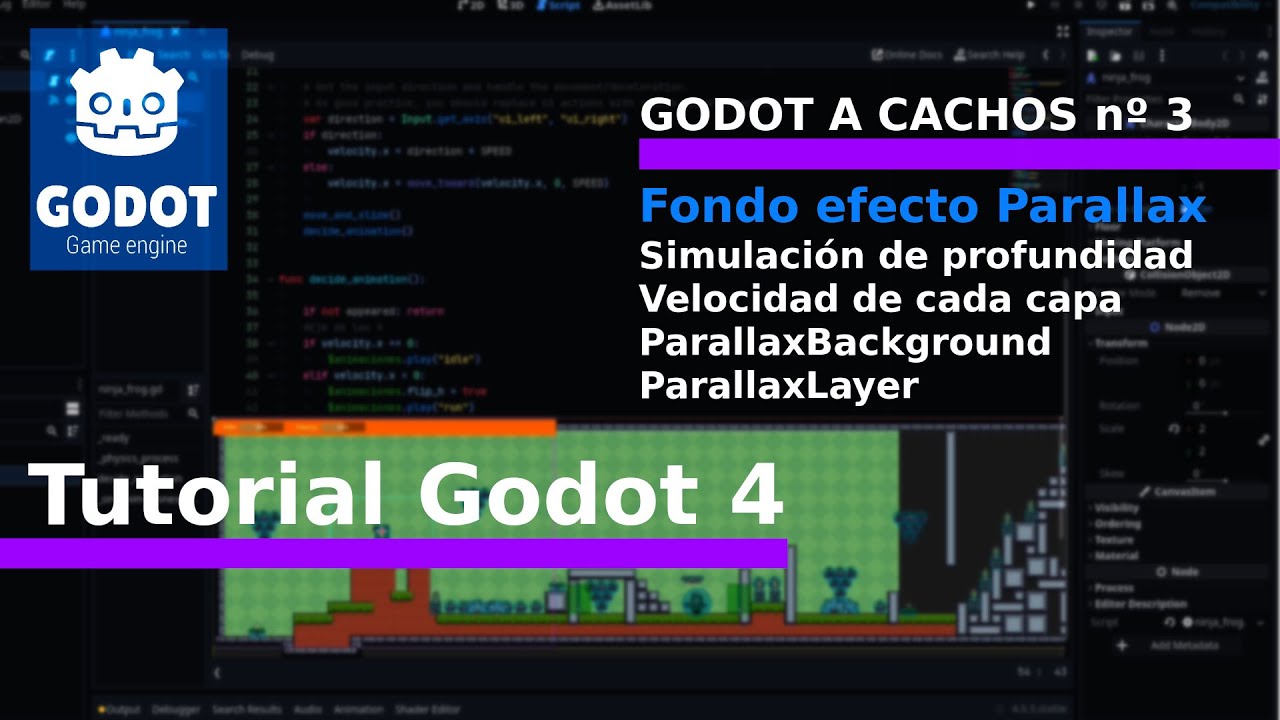 Godot a cachos nº 3. 🔥 Tutorial godot 4 en Español 🔥 Fondo con efecto parallax scrolling