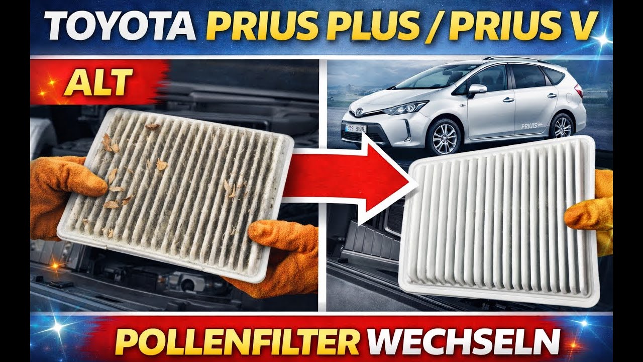 Toyota Prius Plus / Prius V Pollenfilter wechseln &ndash; einfache Anleitung