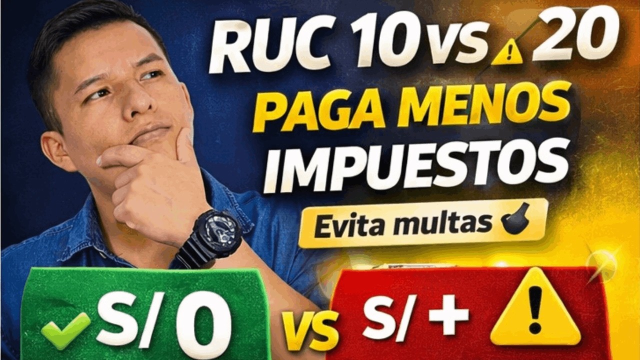 🧐 ¿CUÁL es la DIFERENCIA entre RUC 10 y RUC 20?🚨 [ SUNAT 2026 ]