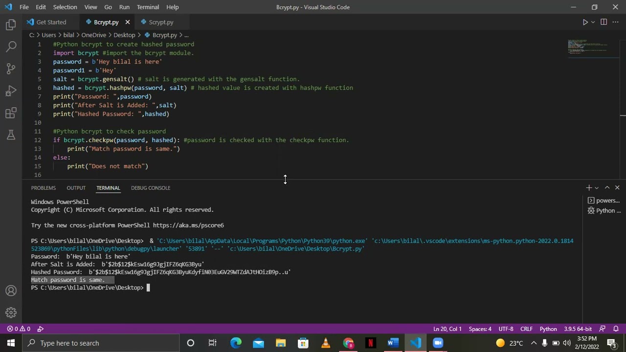Demo on Bcrypt & Scrypt Hashing Algorithms