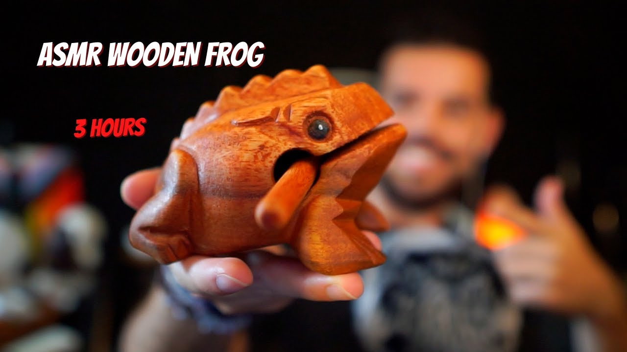 ASMR Relaxing Wooden Frog ( 3 HOURS, NO TALKING FOR WORK, STUDY, SLEEP )