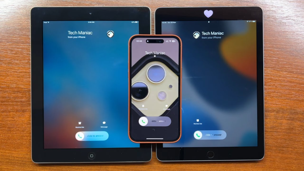 iPad 2 vs iPad 6 Incoming Call from Your iPhone 14 Pro Max. Calls on Other Devices Feature. iOS 9,16