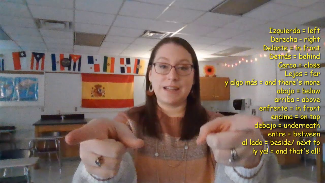 Spanish Prepositions Rhyme Chant Song / Los preposiciones en español