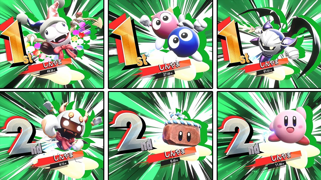 カービィのエアライダー【Switch2】全キャラ 勝ち負けゴールモーション集 (隠しキャラ含む) まとめ ニンテンドースイッチ2
