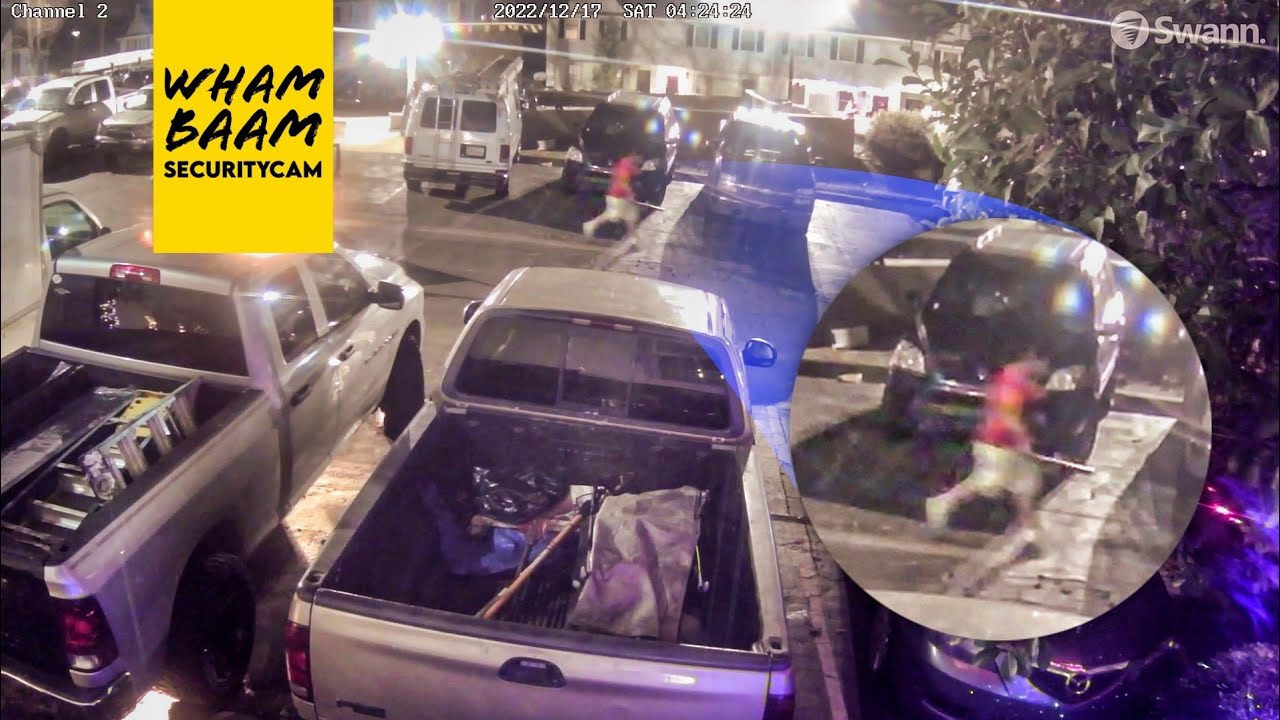 NIGHTMARE NEIGHBORS CAUGHT ON SECURITY CAMERA