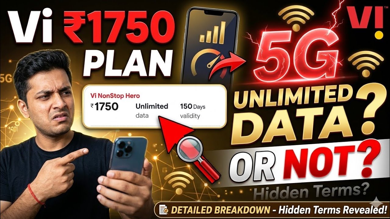 Vi ₹1750 Recharge Plan: Does It Offer Unlimited 5G Data? Vodafone Idea ₹1750