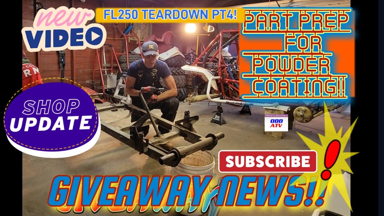 ODYSSEY LIFE Ep30!! HONDA ODYSSEY FL250 CHASSIS TEARDOWN PT4! #odysseylife #giveaway #honda