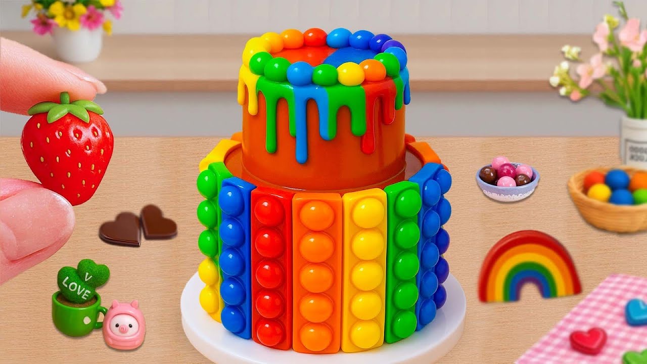 Torta Popit de Chocolate Colorida 🍫🌈 Uma Sobremesa Alegre, Criativa e Deliciosa ✨ Cake Wish
