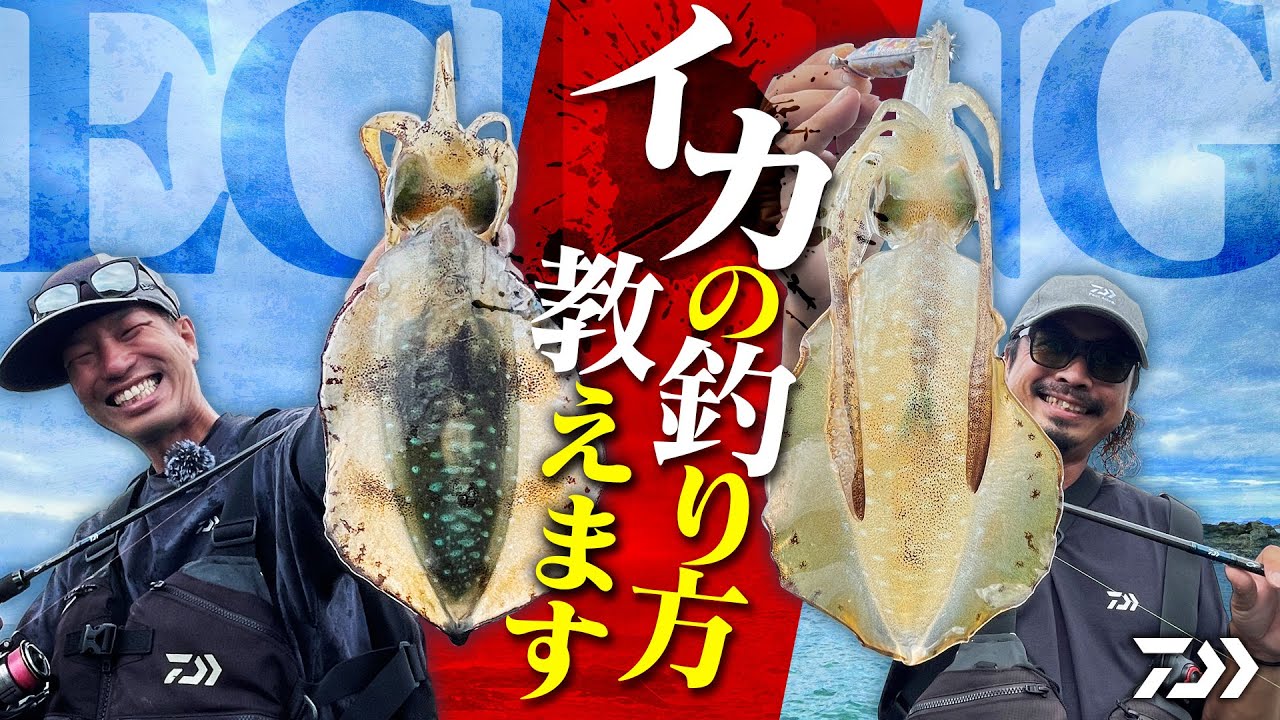 【イカの釣り方教えます！】おかぴー岡隆之＆きもっち木森直樹のエギング講座！【ダイワ】