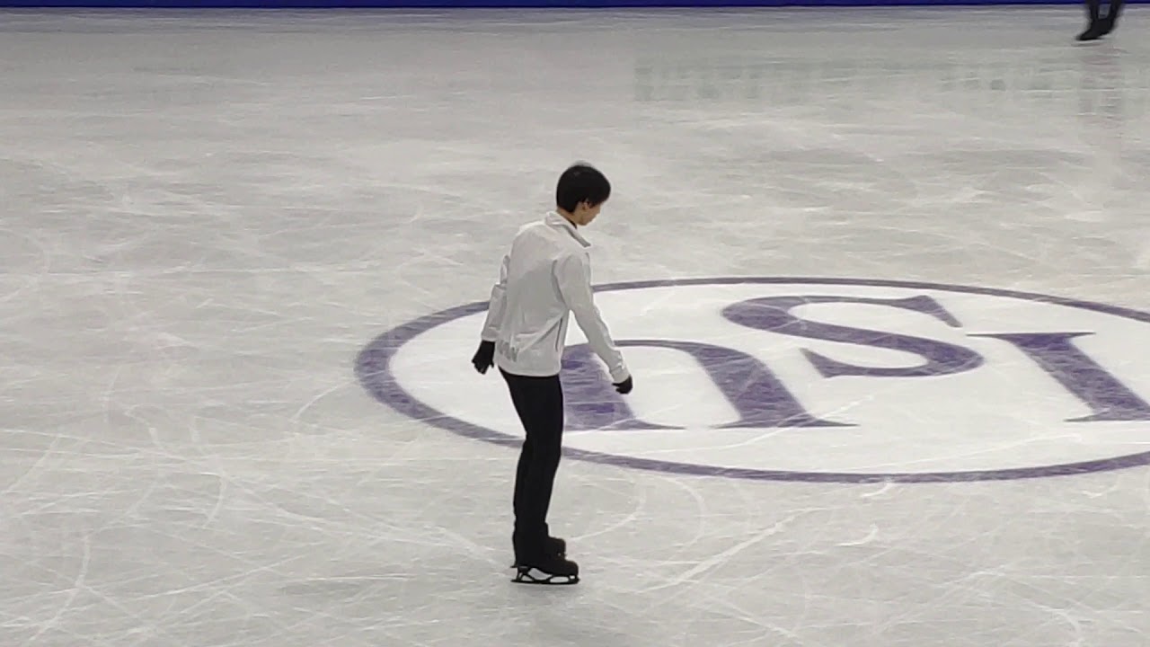 4CC OP 09.02.20 Yuzuru Hanyu fancam beginning of practice
