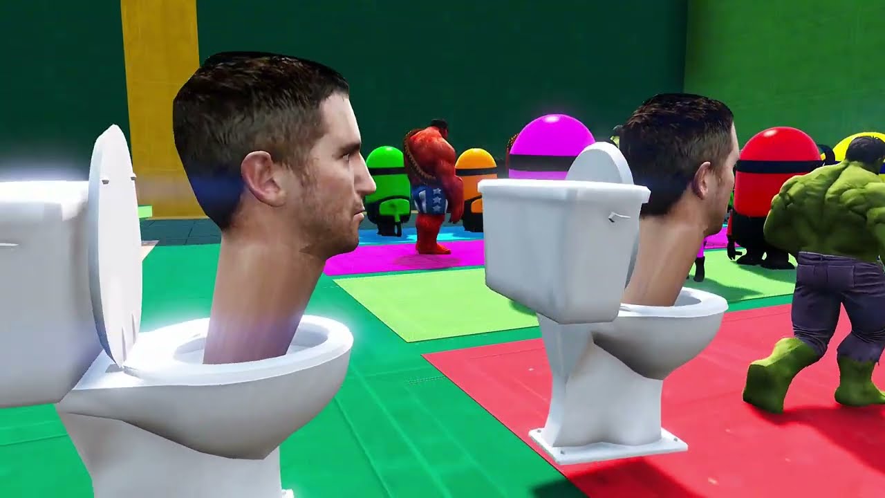 Long Slide Game With Cow Elephant Gorilla Hippopotamus Tiger - 3d Animal Game - Funny 3d Animals