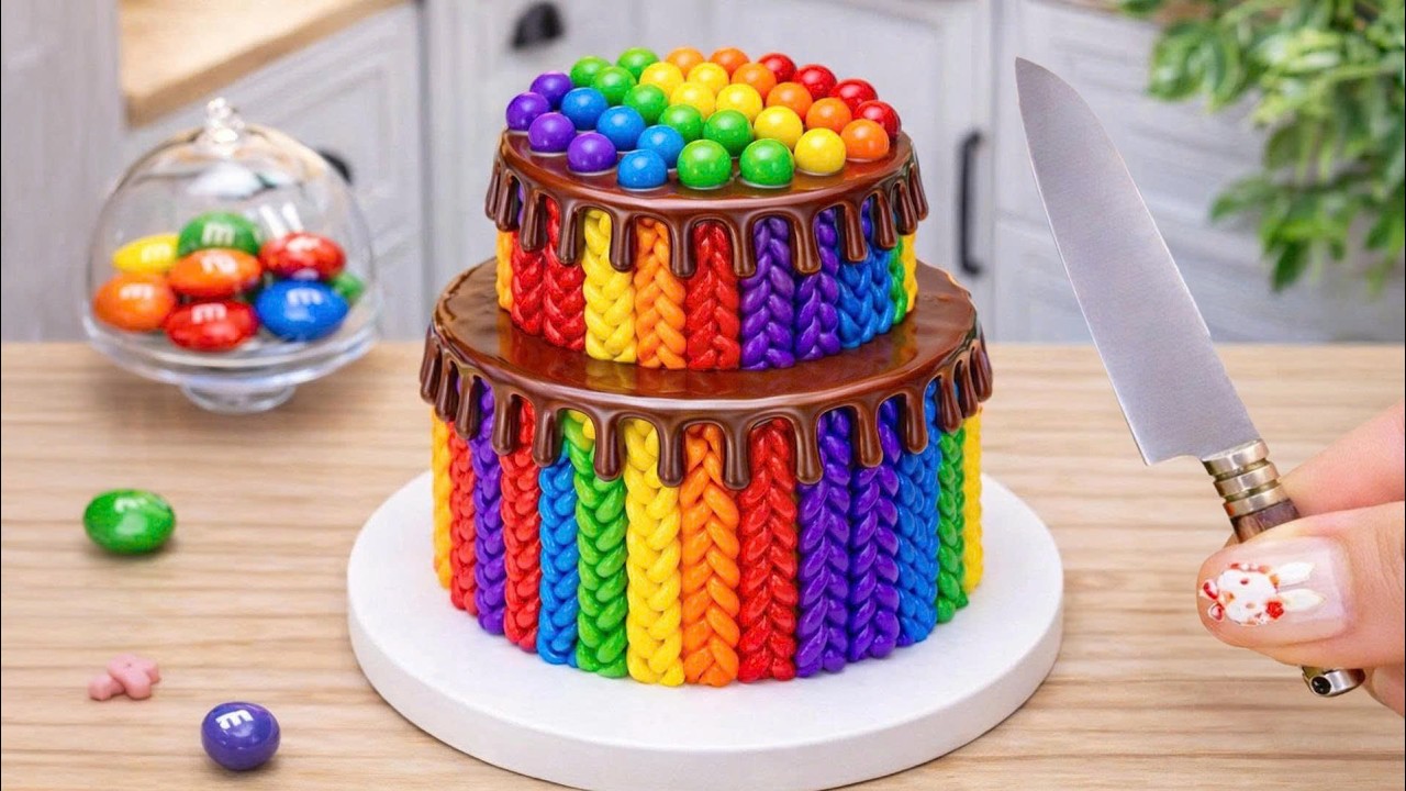1000+ Mini Rainbow Cake Recipe With Chocolate 🌈 Amazing Rainbow Buttercream Cake Decorating Ideas