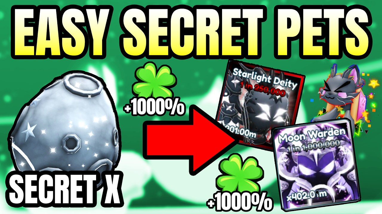 Как вылупить секретного питомца SECRET X + Lunar Egg в Tap Simulator (Roblox)