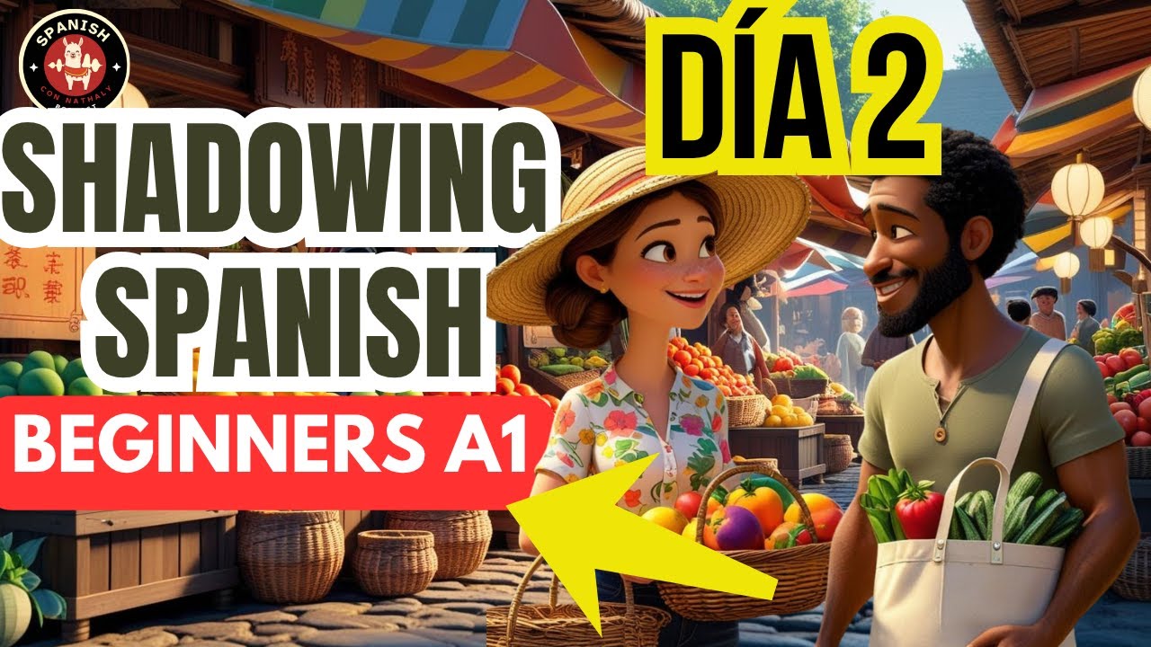 How to Learn Spanish Numbers 1 -10  Real Shopping Conversation + Shadowing Practice| DAY 2