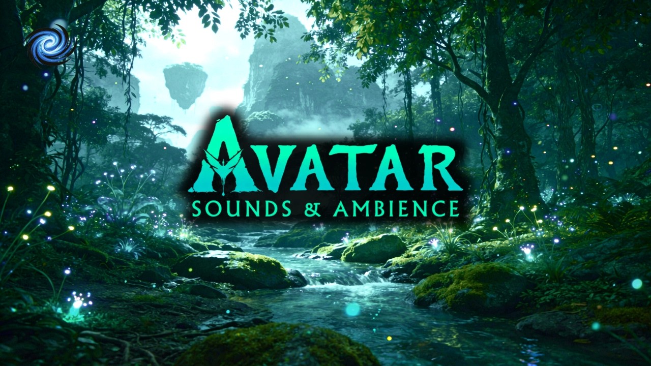Avatar - Pandora Glowing Forest | Bioluminescent River & Nature Sounds | Sleep & Study