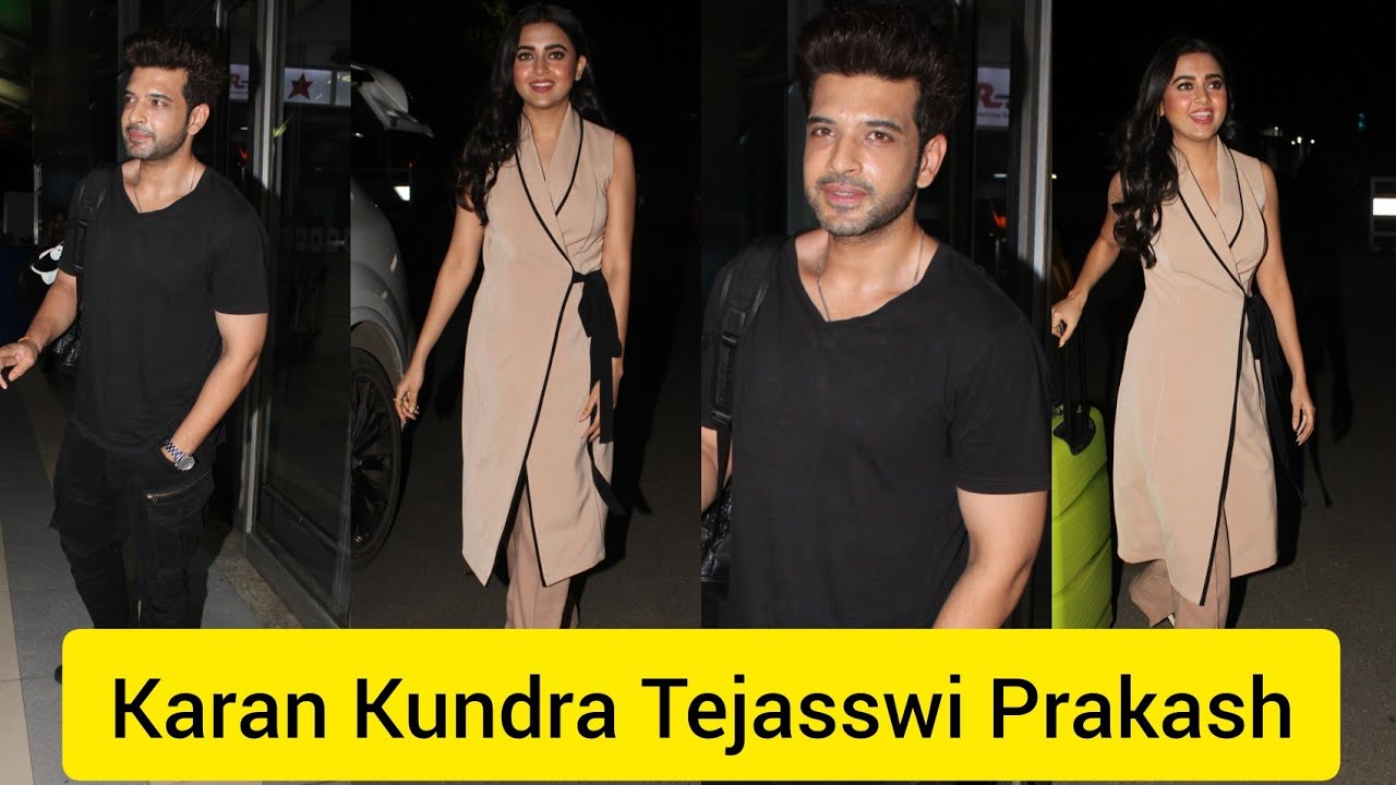 Karan Kundra Tejasswi Prakash Arrived At Mumbai Airport Today ✈️ Going to Delhi ✈️❤️