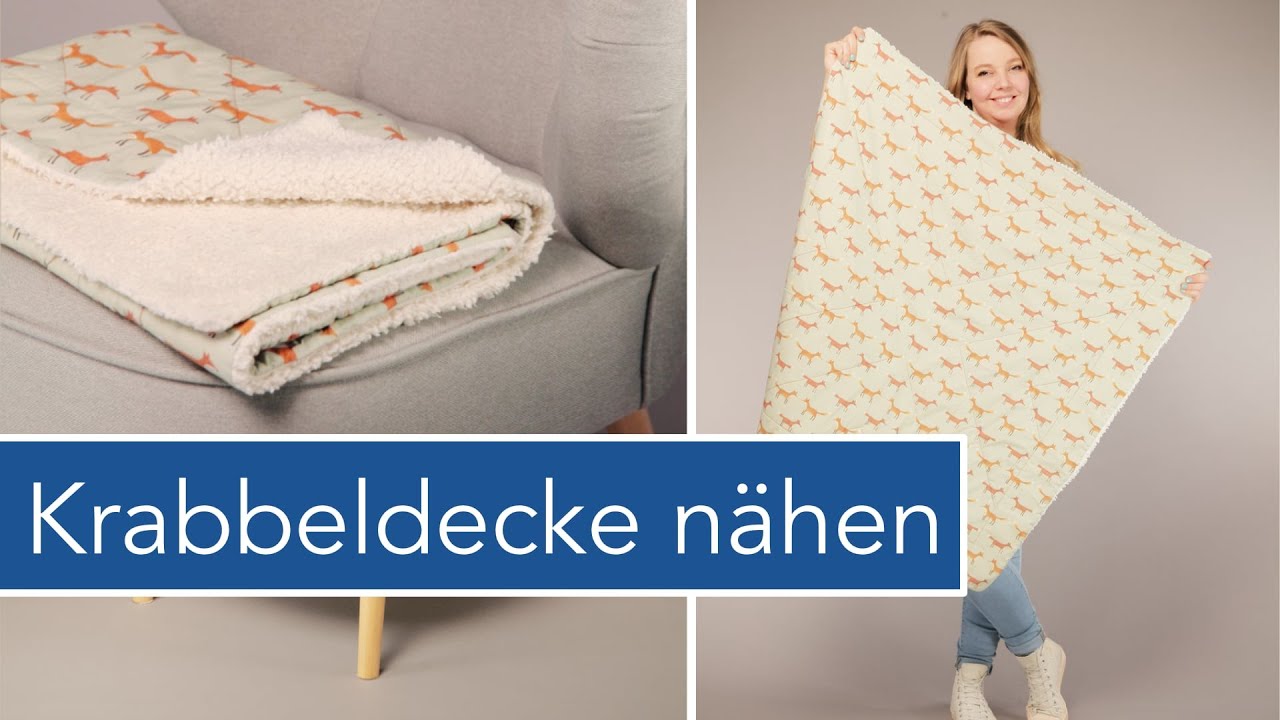 Einfache Krabbeldecke / Babyquilt nähen: 