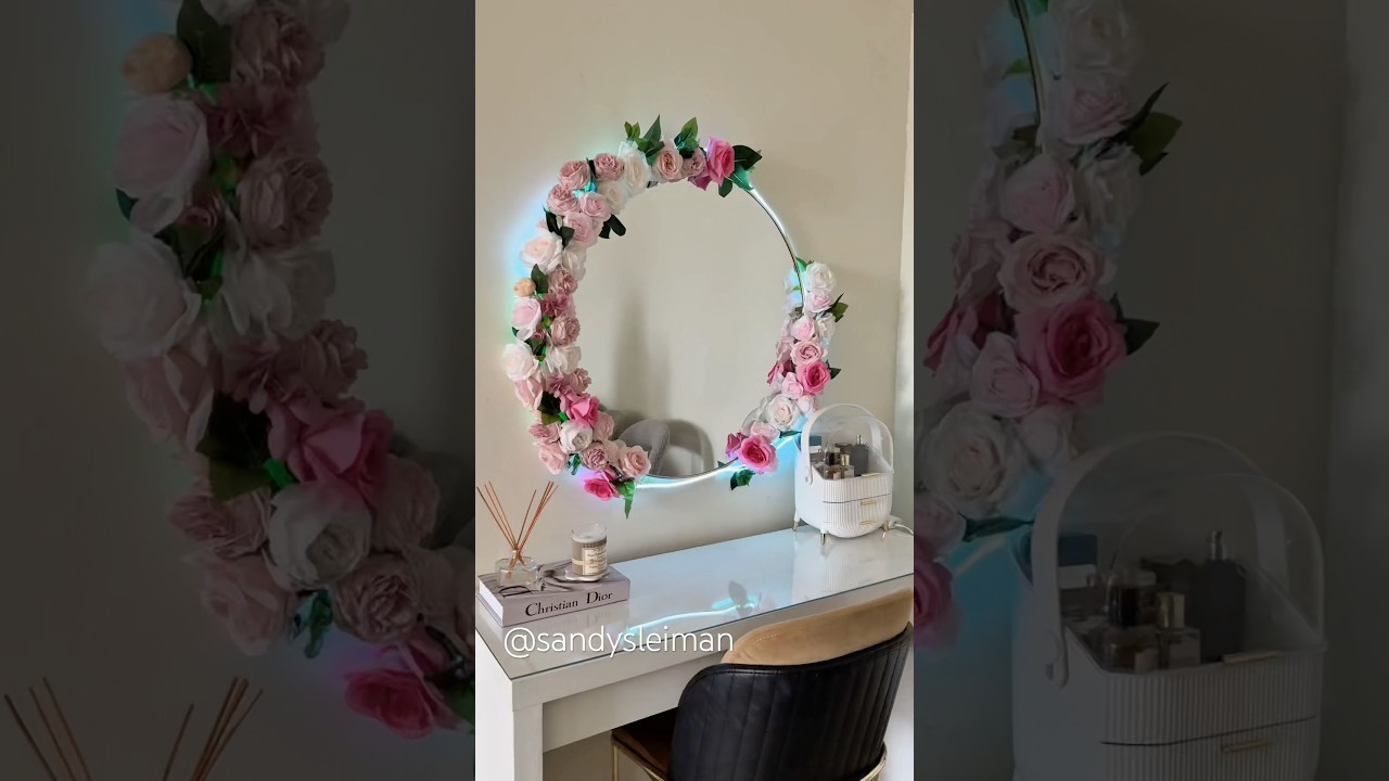 Floral Mirror design #diy #flowers #floraldesign #floraldecor #floralart #floralarrangement