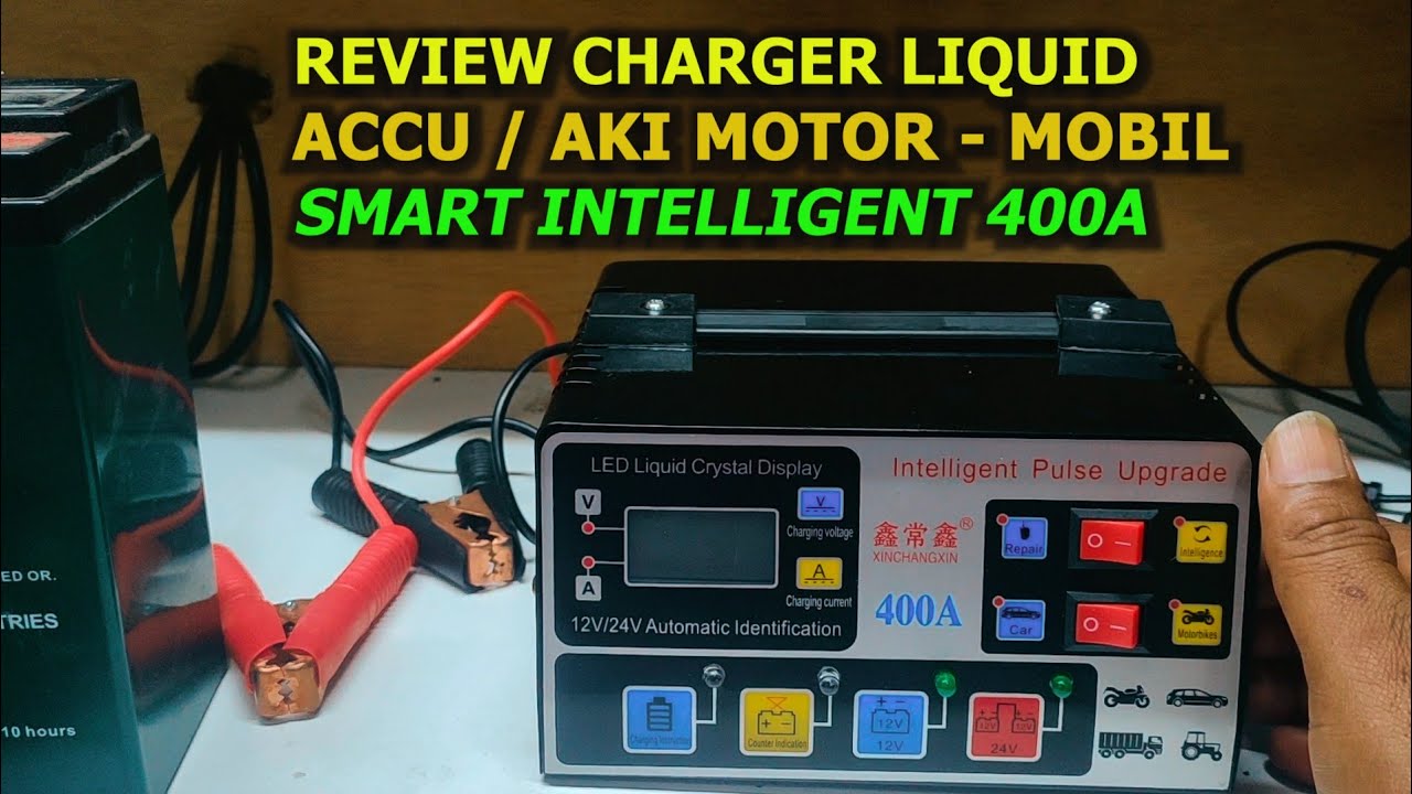 REVIEW SMART CHARGER INTELLIGENT 400A - Charger Liquid ACCU/AKI MOTOR - MOBIL LISTRIK - T3 PRO