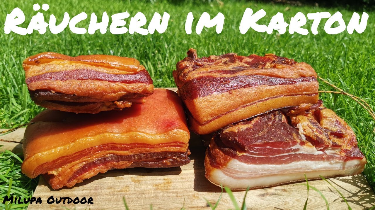 Bacon selber machen - räuchern im Karton - Schritt für Schritt Anleitung