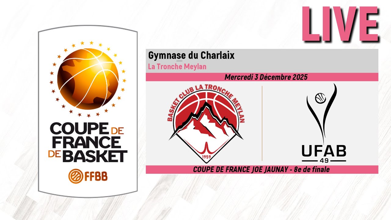 [REPLAY] Basket Club de la Tronche-Meylan - Angers | CDF 8eme de finale 2025/2026