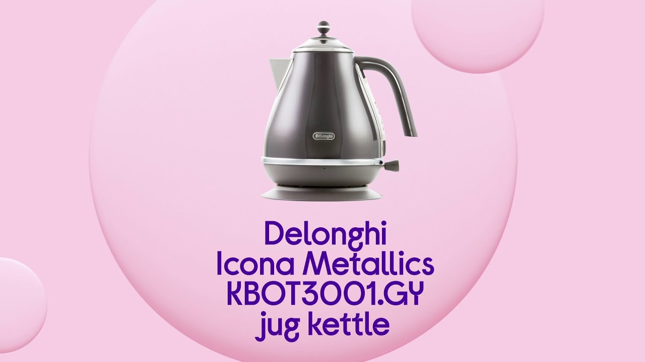 Delonghi Icona Metallics KBOT3001.GY Jug Kettle - Grey | Product Overview | Currys PC World