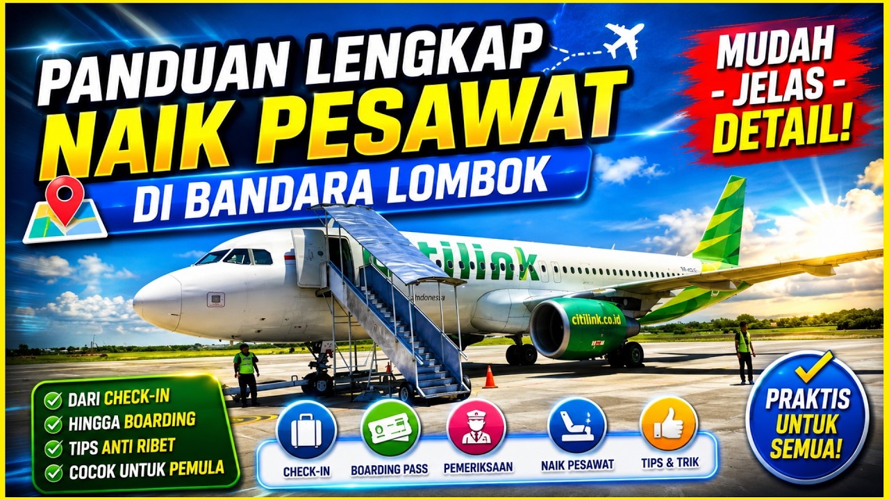 CARA NAIK PESAWAT BAGI PEMULA DI BANDARA LOMBOK